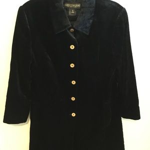 St. John Griffith velvet black trench jacket, new without tag